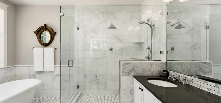 bathroom shower door installation in San Mateo